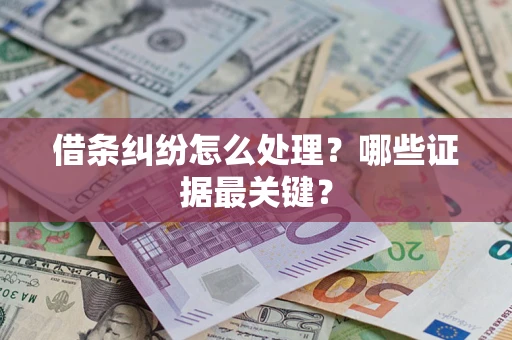 北京借条纠纷怎么处理？哪些证据最关键？
