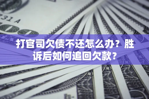 北京打官司欠债不还怎么办？胜诉后如何追回欠款？