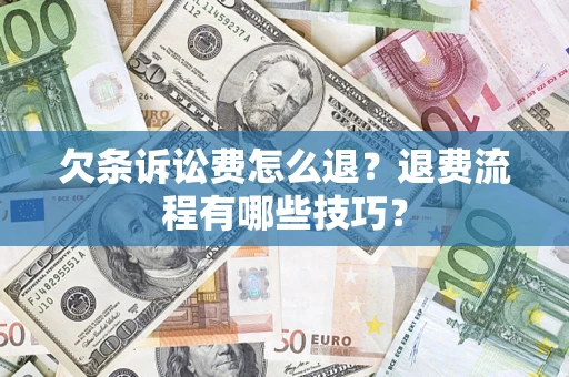 北京欠条诉讼费怎么退？退费流程有哪些技巧？