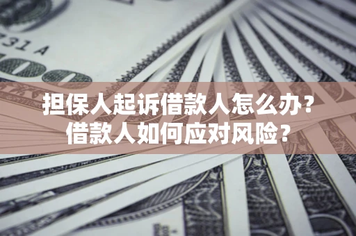 北京担保人起诉借款人怎么办？借款人如何应对风险？
