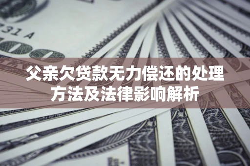 北京父亲欠贷款无力偿还的处理方法及法律影响解析
